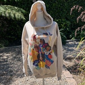 NWT Disney Encanto Colorful Graphic Hoodie Tag XS oversized So Soft  La Familia
